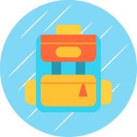 Backpack Flat Blue Circle Icon vector