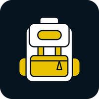 Backpack Glyph Two Color Icon vector