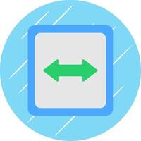 Opposite Flat Blue Circle Icon vector