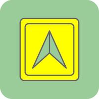 Cursor Filled Yellow Icon vector