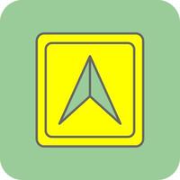 Cursor Filled Yellow Icon vector