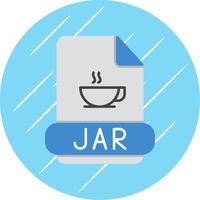 Jar Flat Blue Circle Icon vector