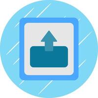 Out Flat Blue Circle Icon vector