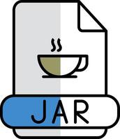 Jar Filled Half Cut Icon vector