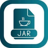Jar Glyph Gradient Round Corner Icon vector