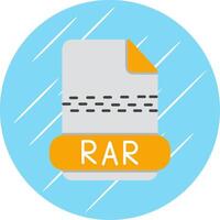 Rar Flat Blue Circle Icon vector