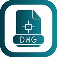 Dwg Glyph Gradient Round Corner Icon vector