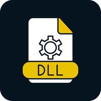 Dll Glyph Two Color Icon vector
