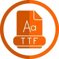 Ttf Glyph Orange Circle Icon vector