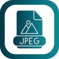 Jpeg Glyph Gradient Round Corner Icon vector