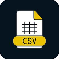 csv glifo icono de dos colores vector