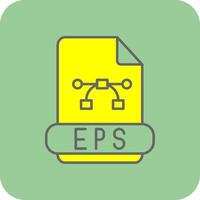 Eps Filled Yellow Icon vector