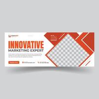 Corporate Creative Social Media Cover or Header Template. vector