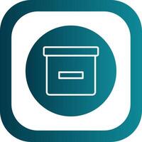Box Glyph Gradient Round Corner Icon vector