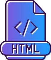 Html Gradient Filled Icon vector