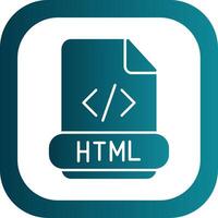 Html Glyph Gradient Round Corner Icon vector