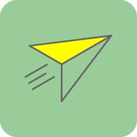 Send Filled Yellow Icon vector