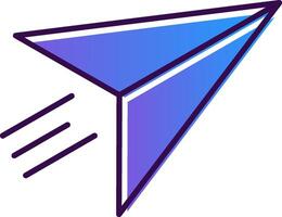 Send Gradient Filled Icon vector