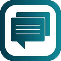 Chat Glyph Gradient Round Corner Icon vector