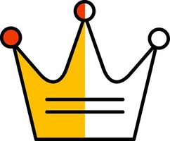 Crown Filled Half Cut Icon vector