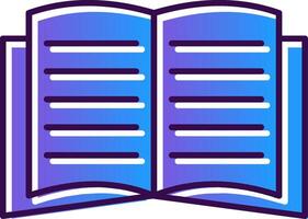 Book Gradient Filled Icon vector