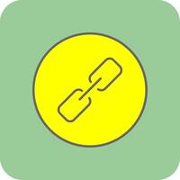 Link Filled Yellow Icon vector