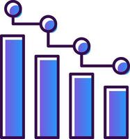 Stats Gradient Filled Icon vector