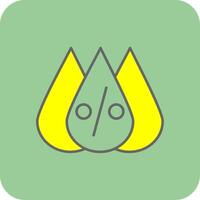 Humidity Filled Yellow Icon vector