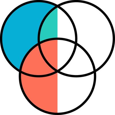 Diagram Filled Half Cut Icon