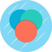 Diagram Flat Blue Circle Icon vector