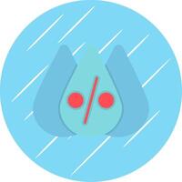 Humidity Flat Blue Circle Icon vector