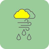 Humidity Filled Yellow Icon vector