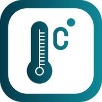 Celsius Glyph Gradient Round Corner Icon vector