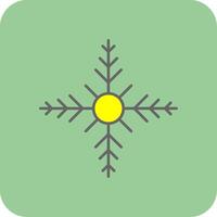 Snowflake Filled Yellow Icon vector