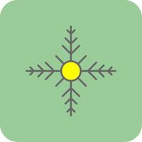 Snowflake Filled Yellow Icon vector