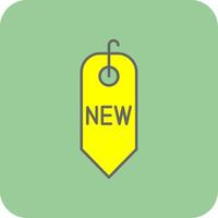 New Filled Yellow Icon vector