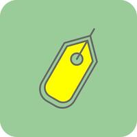 Tag Filled Yellow Icon vector