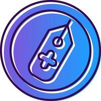 Tag Gradient Filled Icon vector