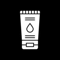 Face Wash Glyph Inverted Icon vector