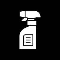 Cleaning Spray Glyph Inverted Icon vector