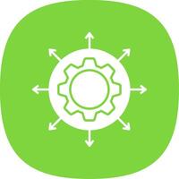 Expansion Glyph Curve Icon vector