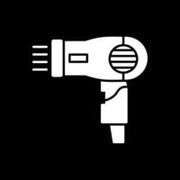 Hairdryer Glyph Inverted Icon vector