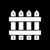 Fence Glyph Inverted Icon vector