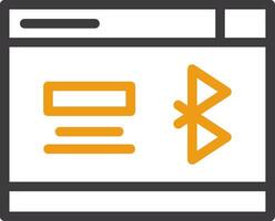 Bluetooth Two Color Icon vector