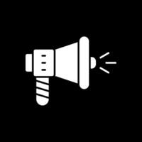 Loud Speaker Glyph Inverted Icon vector