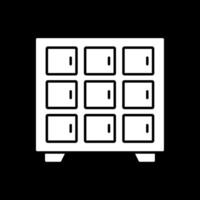 Locker Glyph Inverted Icon vector