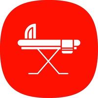 Ironing Board Glyph Curve Icon vector