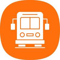 Shuttle Glyph Curve Icon vector