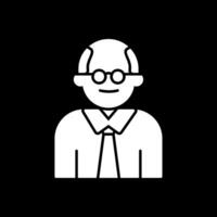 Judge Glyph Inverted Icon vector