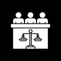 Court Jury Glyph Inverted Icon vector